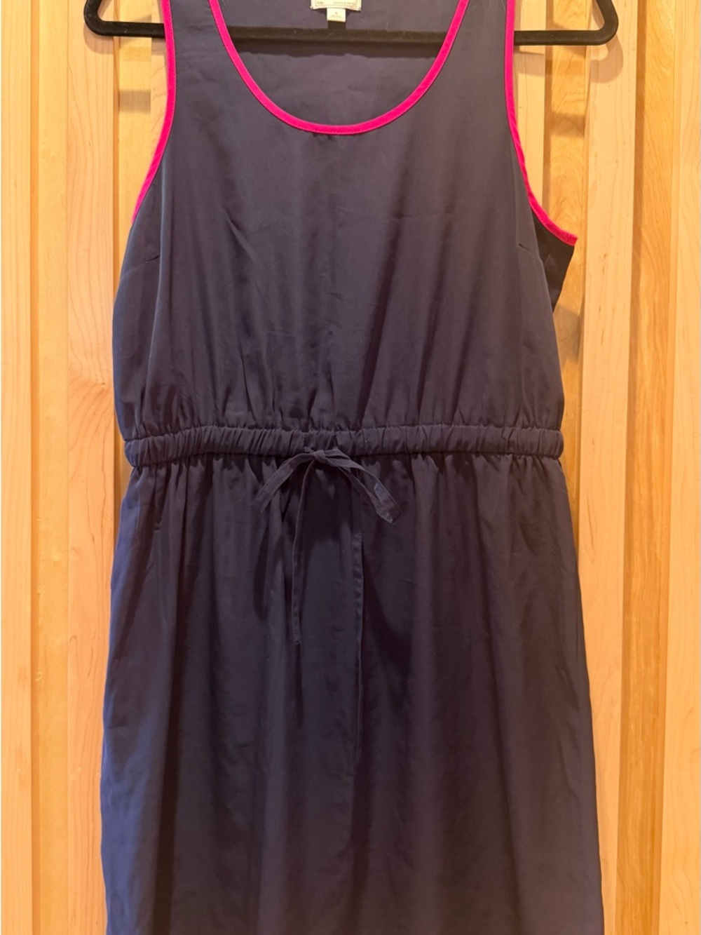 Brandy Melville Navy Top with Hot Pink Trim